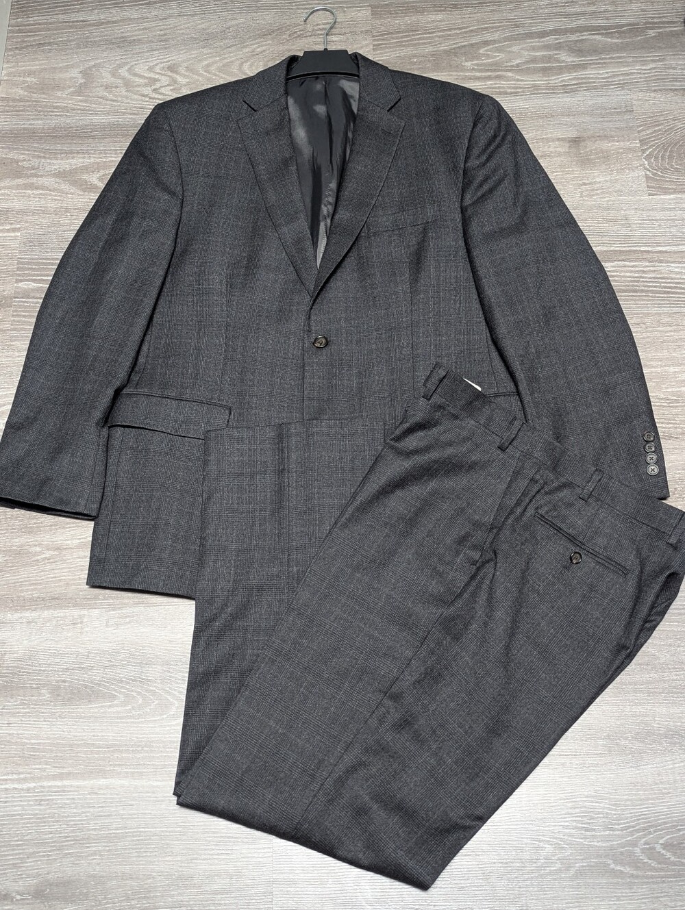 RALPH LAUREN | vintage classic | charcoal grey windowpane glen check suit